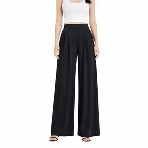 Vintage Spiegel Black Wide Leg Palazzo Pants High Rise Pleated Women’s Size 8